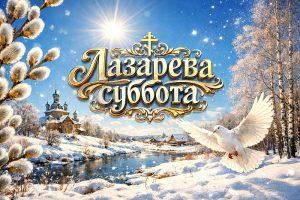 Лазарева суббота красивая картинка иллюстрация для праздника
