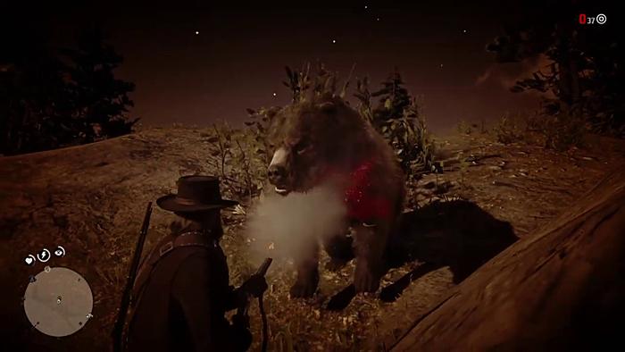 Red Dead Redemption 2 нападение медведя