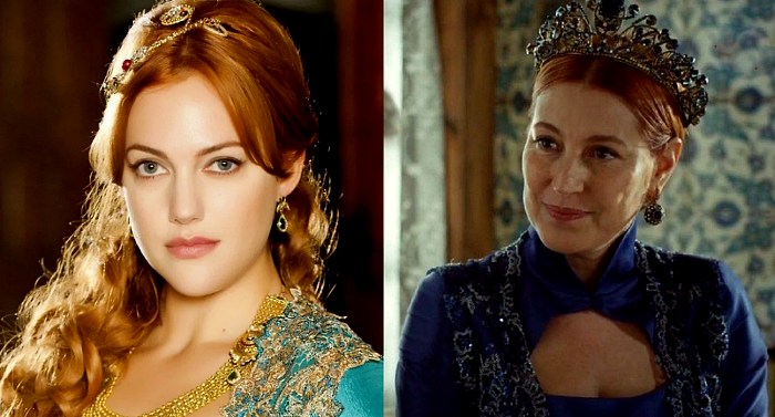 Мерьем Узерли и Вахиде Перчин в сериале Великолепный век