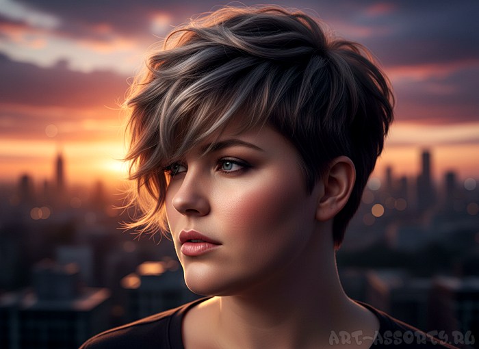 Короткая стрижка для плюс-сайз