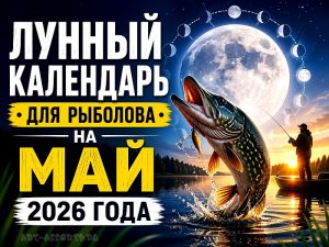 Лунный календарь для рыболова на май 2026 года