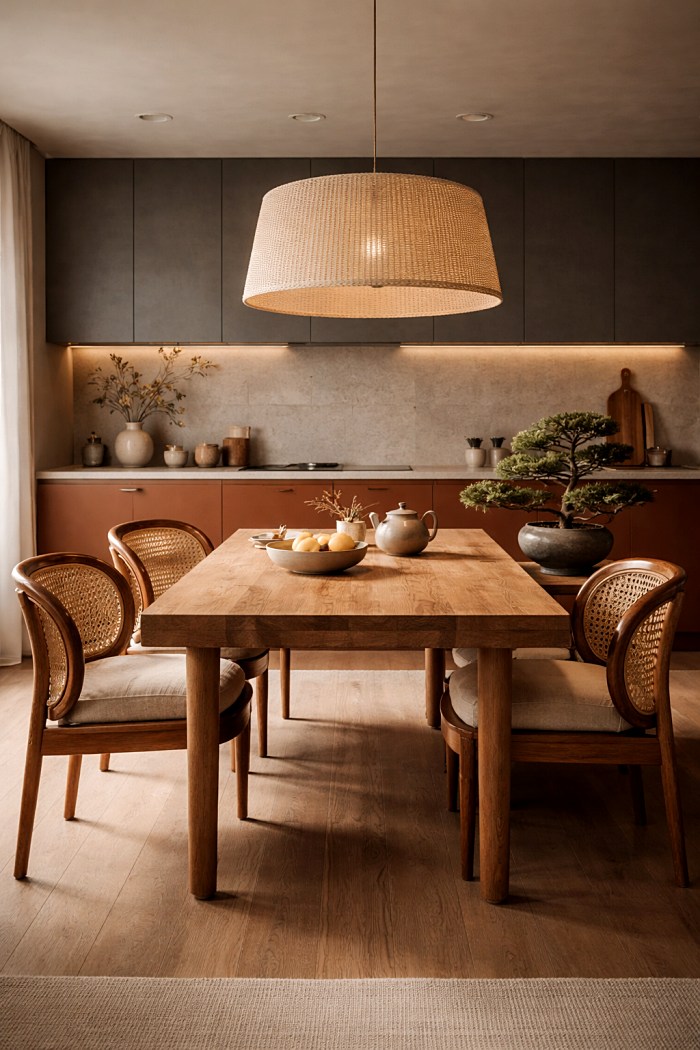 Джапанди кухня стиль интерьера