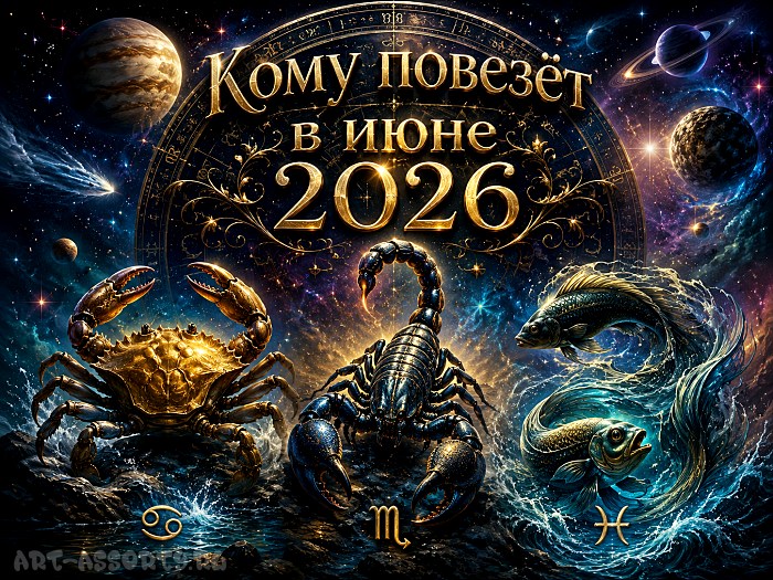 Кому повезёт в июне 2026: Рак, Скорпион и Рыбы