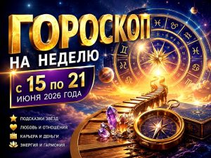 Гороскоп на неделю с 15 по 21 июня