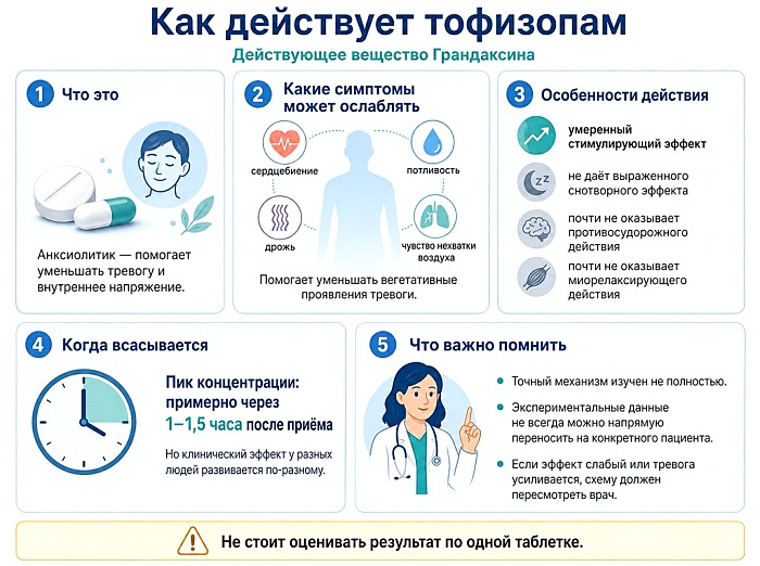 Как действует тофизопам при тревоге